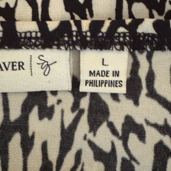 G-32‎ Susan Graver White & Black Sleeveless Pullover Summer Blouse Size L - Picture 11 of 13